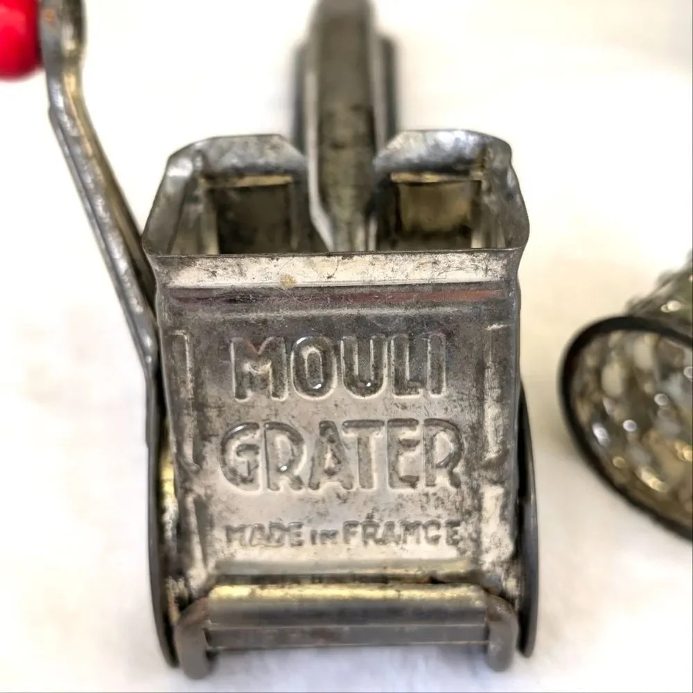 Vintage Mouli Rotary Grater with Three Interchangeable Cylinders